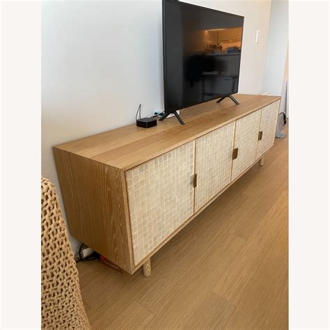 West Elm Ella Capiz Media Console Aptdeco