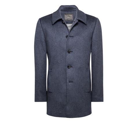 Car Coat Navy Mélange Wool Jhilburn