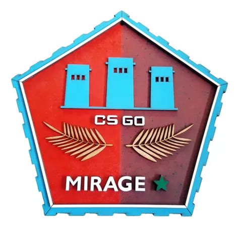 Placa Decorativa Relevo Mirage Cs Go Counter Strike 29cm Parcelamento