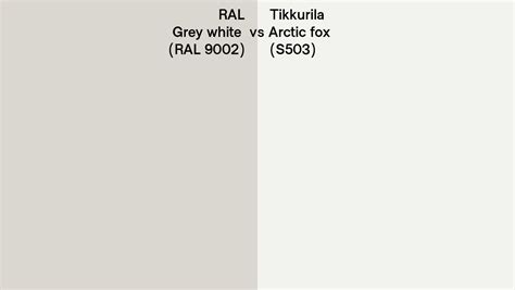 RAL Grey White RAL 9002 Vs Tikkurila Arctic Fox S503 Side By Side