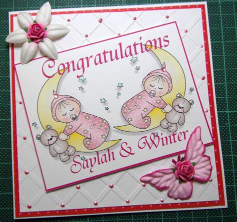 Sharing A Card For Twin Girls Baby Cards Birthday Cards Cards Handmade