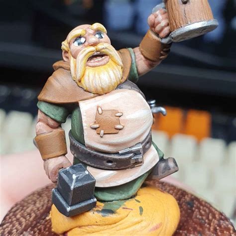 3d Print Of Bormund Battlebrew Dwarf Cleric Fantasy Miniature By