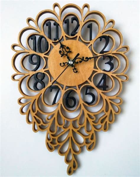 Laser Cut Decorative Clock Free Vector File Free Download Dxf Patterns