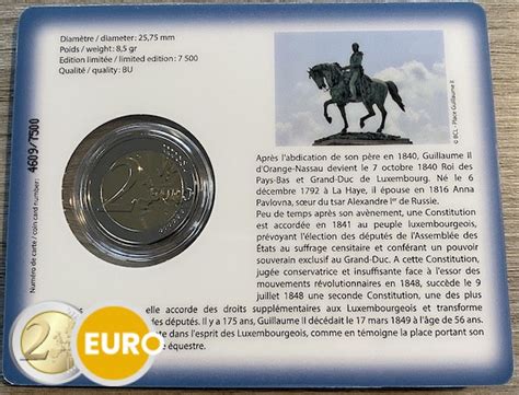 2 euros Luxemburgo 2024 175 años muerte del Gran Duque Guillermo II BU