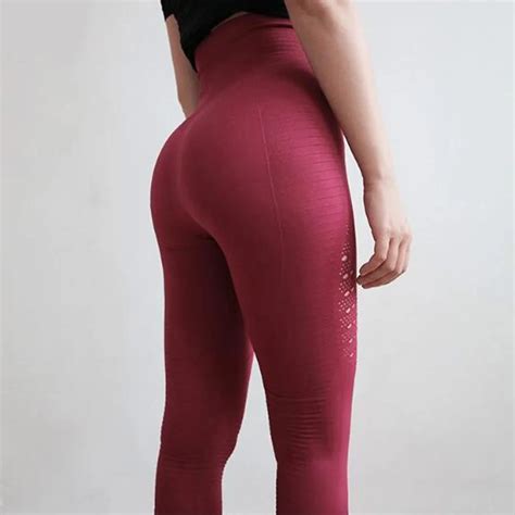 Women Seamless Knitted Yoga Pants Squat Proof Sport Pants Compression