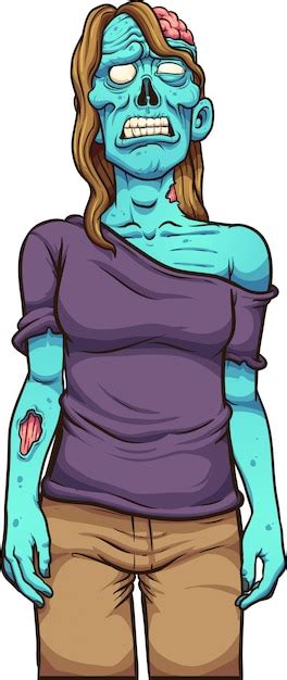 Female Zombie Premium Vector