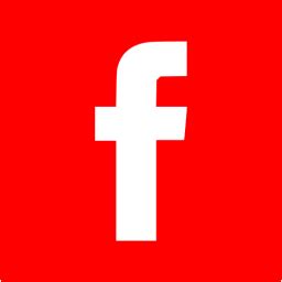 Red facebook 2 icon - Free red social icons