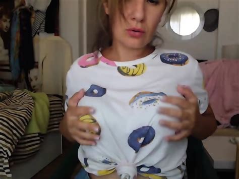 Blonde Cougar Licking Her Finger After Touch Pussy
