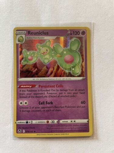 Reuniclus 078195 Holo Silver Tempest Pokemon Tcg Card Nm Packed Fresh