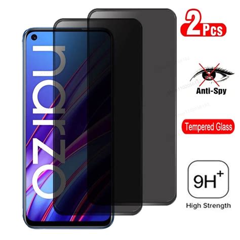 Pcs Anti Spy Tempered Glass For Realme C Narzo A Prime Privacy