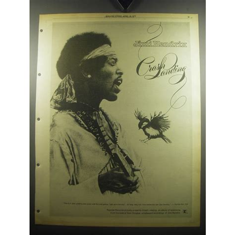 1975 Jimi Hendrix Crash Landing Album Advertisement On Ebid United