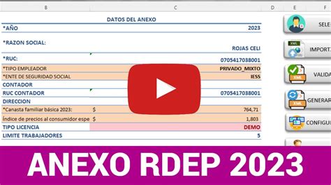 Plantilla Anexo De Relaci N De Dependencia Rdep C Lculo De