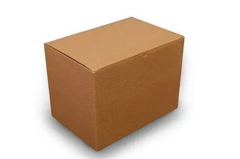 Brown Rectangular 5 Ply Plain Corrugated Box 12x14x18inch At Best