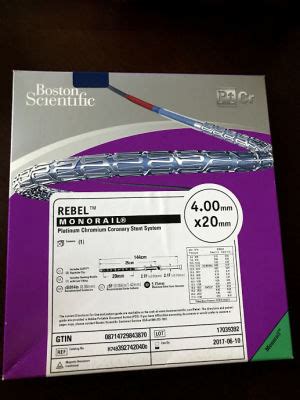 New CORDIS 392742040 Rebel Monorail Platinum Chromium Coronary Stent