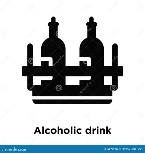 Alcoholic Drink Icon Vector Isolated On White Background Logo C Stock