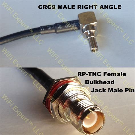 Lmr Crc Male Angle To Rp Tnc Female Bulkhead Coaxial Rf Pigtail