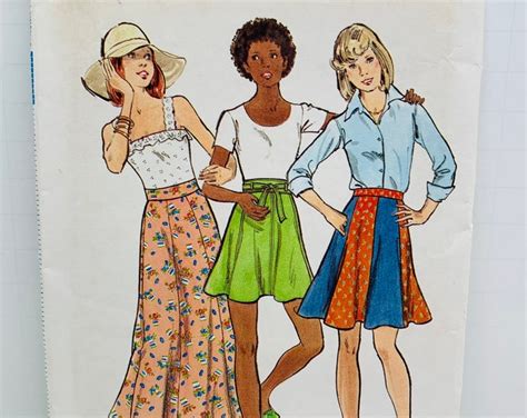 Vintage S Eight Gored Flared Skirt Sewing Pattern Butterick