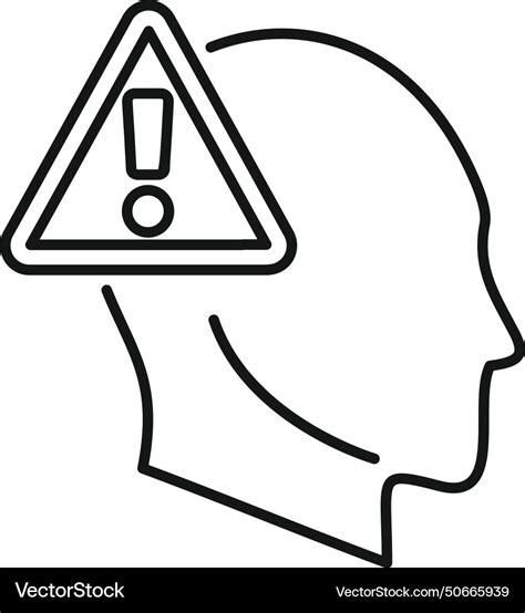 Person Critical Thinking Icon Outline Royalty Free Vector