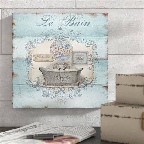 Ophelia Co French Bath Graphic Art Print On Wrapped Canvas