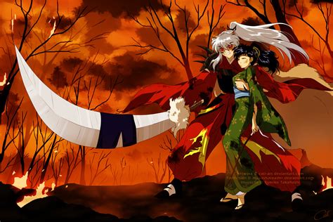 Commission - Inuyasha and Kagome by Cati-Art on DeviantArt