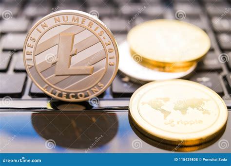 Cryptocurrency Coins Litecoin Bitcoin Ethereum Ripple