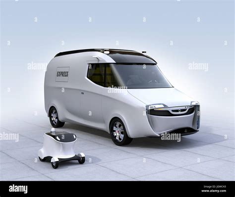 Self Driving Delivery Robot And Delivery Van Automatic Delivery System