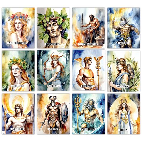 Buy Greek Mythology Wall Decor Greek Gods Goddess Olympus S Collage