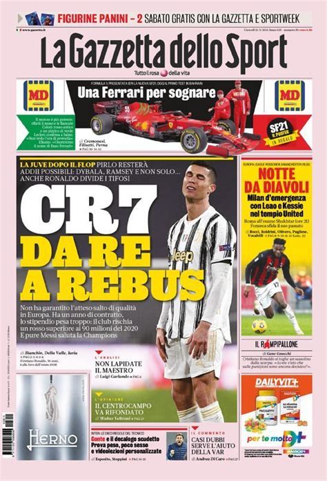 Capa La Gazzeta Dello Sport 11 Março 2021 Capasjornaispt