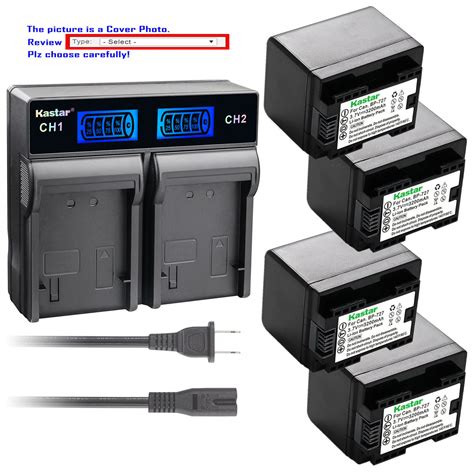 Kastar Battery LCD Rapid Charger For BP 727 Canon VIXIA HF R800