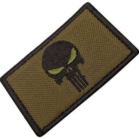 Patch Emblema Bordado Bandeira Justiceiro Ponto Militar C Velcro