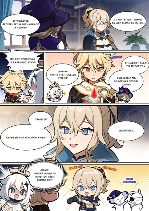 Safebooru 2boys 3girls Absurdres Aether Genshin Impact Blonde Hair Braid Chibi Commentary