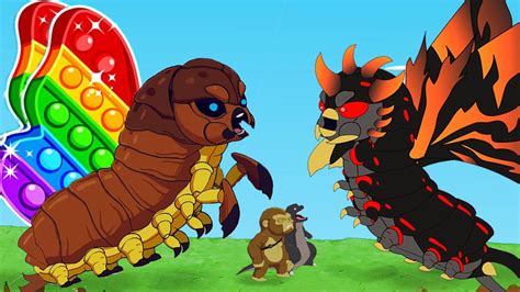 Larva Mothra Vs Battra Baby Godzilla And Kong Vs Larva Mothra Part 2