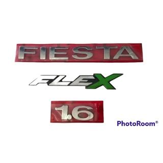 Emblema Letreiro Escrito Fiesta 1 6 Flex Ano Modelo 2002 Acima Cromado