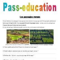 Les paysages ruraux Ce2 Exercices PDF à imprimer