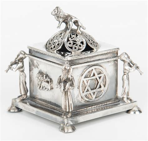 Lot 413 Russian 84 Silver Judaica Spice Holder Case Auctions