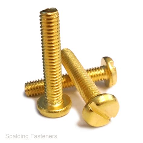 Metric Brass Pan Slotted Head Machine Screws M2m25m3m4m5m6 X Choose Length Ebay