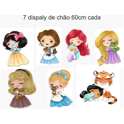 Display Princesas Disney Cute Aquareladas Cm Cada Shopee Brasil