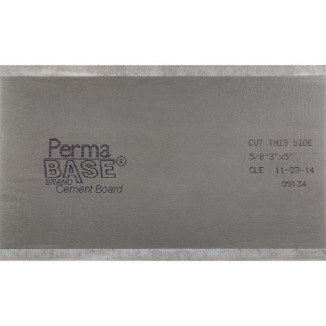 Permabase 58 In X 3 Ft X 5 Ft Cement Board 50000066 The Home Depot