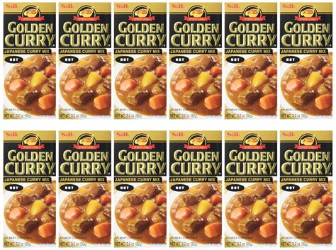 Amazon S B Hot Golden Curry Sauce Mix No Meat Contained 3 2 Ounces Pack Of 12