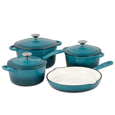 Reviews For BASQUE 7 Piece Enameled Cast Iron Nonstick Cookware Set In