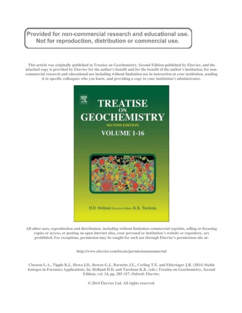 Stable Isotopes in Forensics Applications