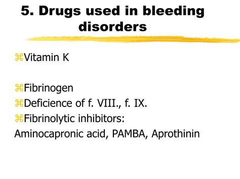 Ppt Drug Used In Disorders Of Coagulation Powerpoint Presentation