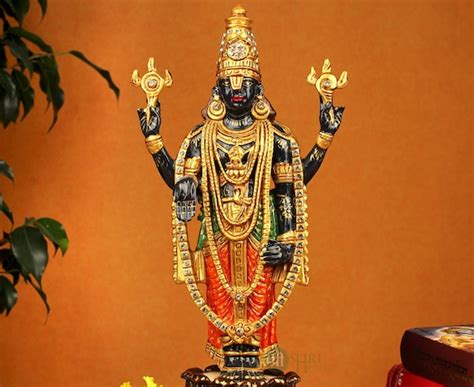 Tirupati Balaji Figurine Hindu God Sculpture Art Venkateswara Etsy