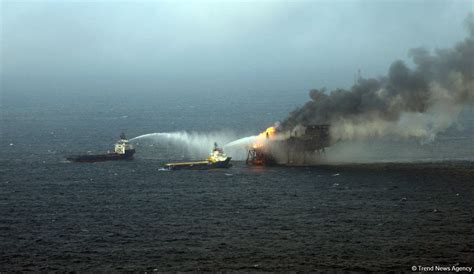 Firefighting Underway At Faulty Platform In Caspian Photo Trendaz