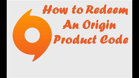 How To Redeem An Origin Product Code YouTube