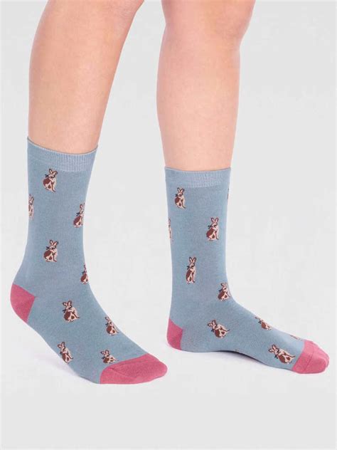 Chaussettes Bambou Et Coton Bio Motif Lapins Et Rayures