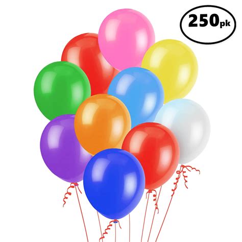 Dg Sports 12 Assorted Colors Birthday Balloons 250 Count