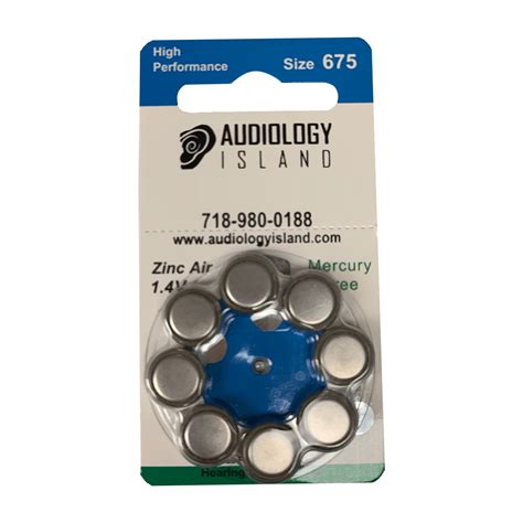 Hearing Aid Batteries Size 675 1 Pack Of 8 Audiology Island