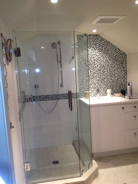 Custom Neo Angle Frameless Showers Greater Vancouver Contemporary