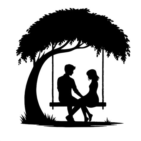 Tree Swing Silhouette Vectors And Illustrations For Free Download